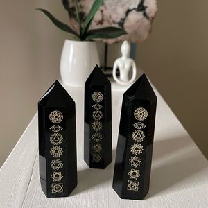 Chakra symbol obsidian tower